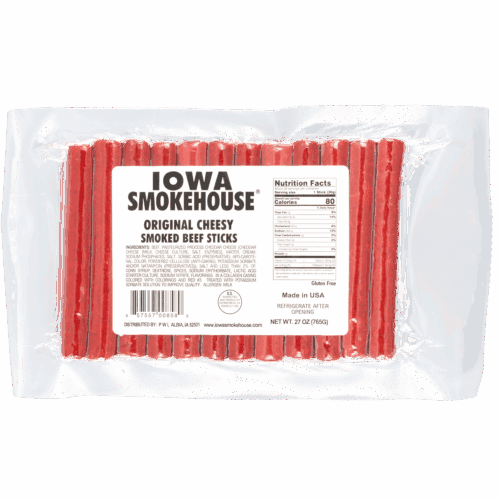 27 oz Smoked Beef Sticks Cheesy Original