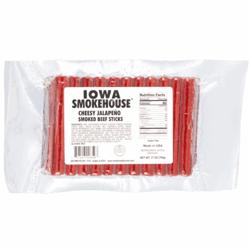 27 oz Smoked Beef Sticks Cheesy Jalapeño