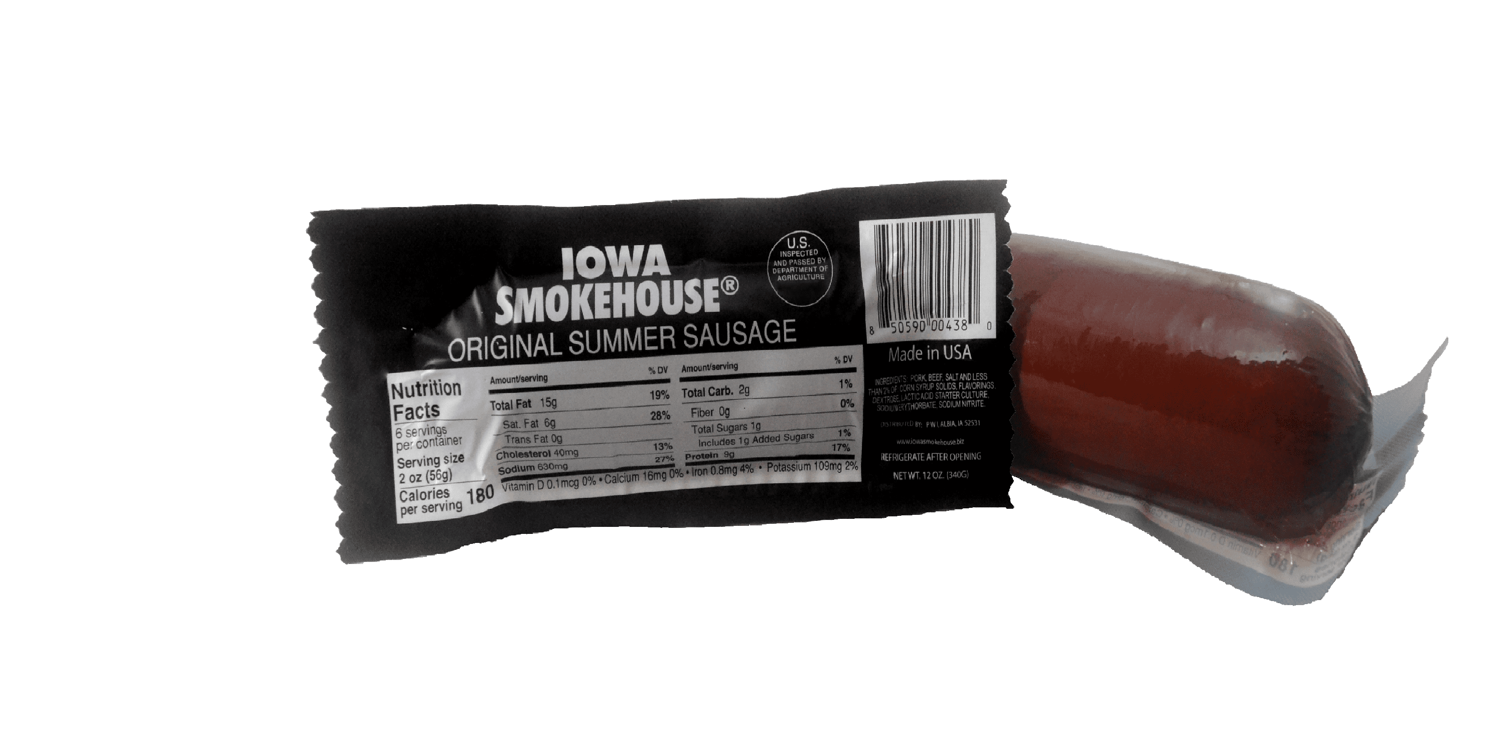 12 oz Summer Sausage Original IOWA SMOKEHOUSE