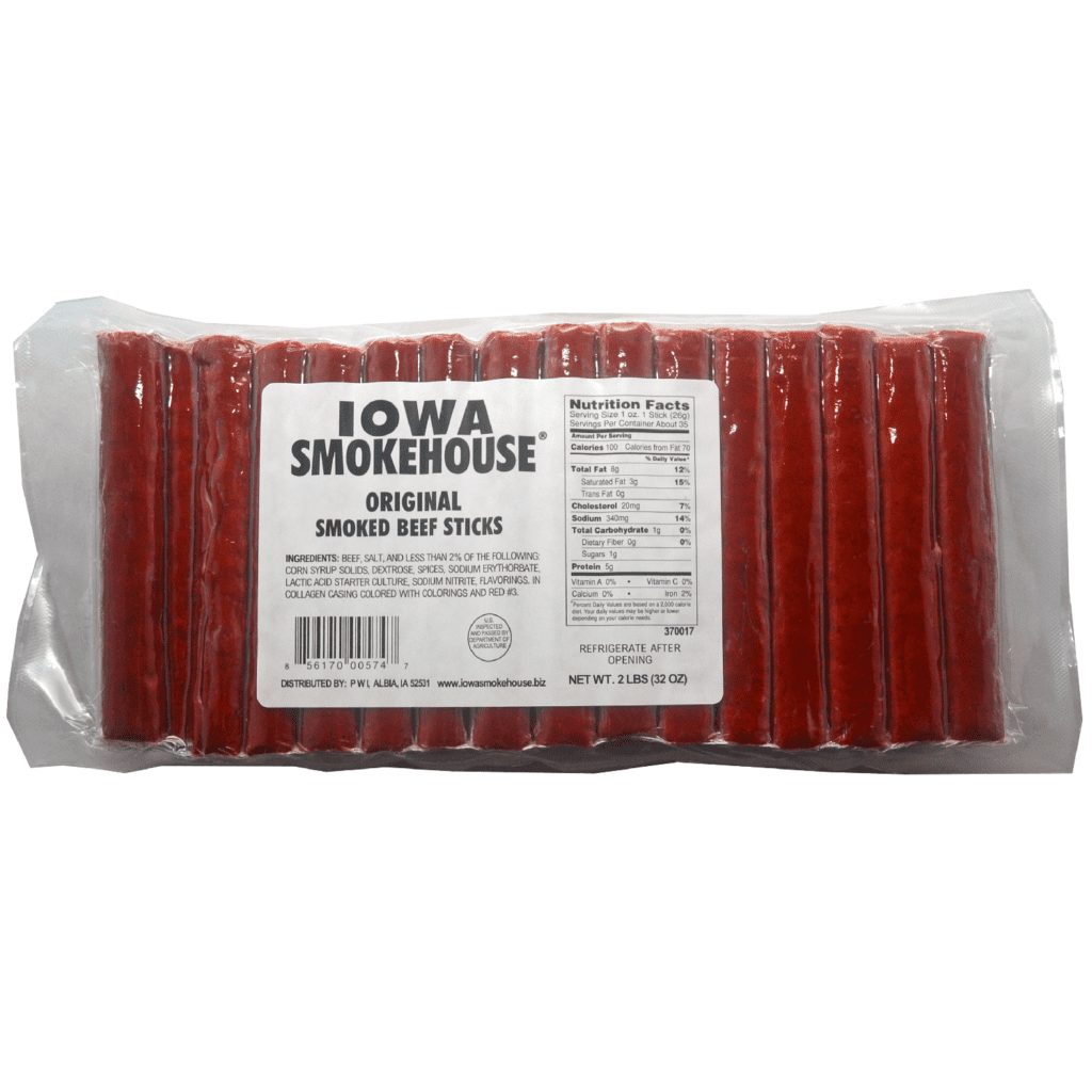 8 oz Beef Sticks Spicy IOWA SMOKEHOUSE