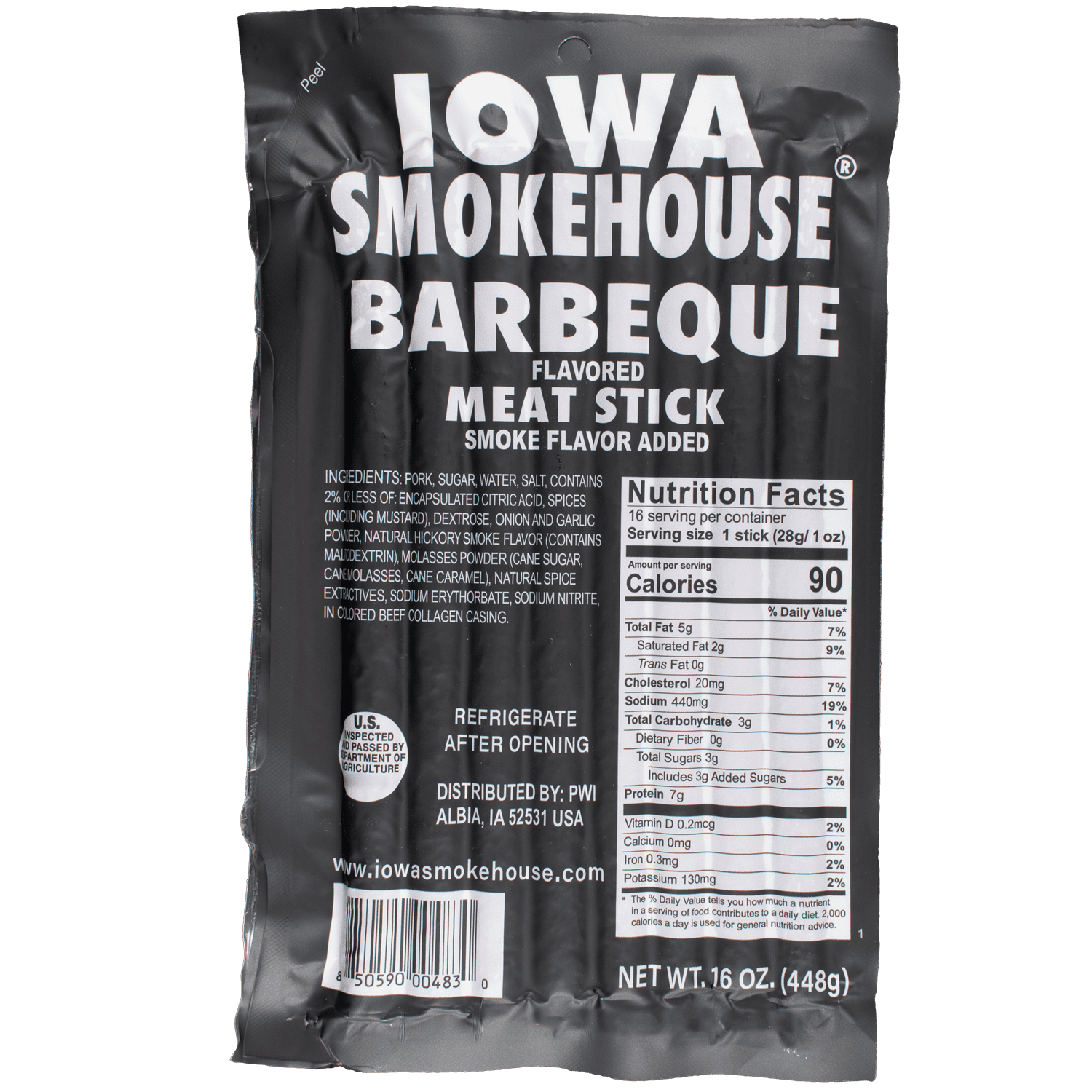 16 oz Meat Sticks BBQ - Iowa Smokehouse