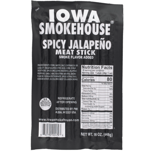 16 oz Meat Sticks Spicy Jalapeño