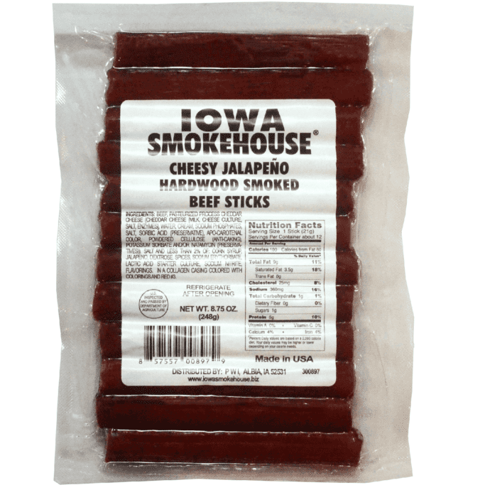 8.75 oz Beef Sticks Cheesy Jalapeño
