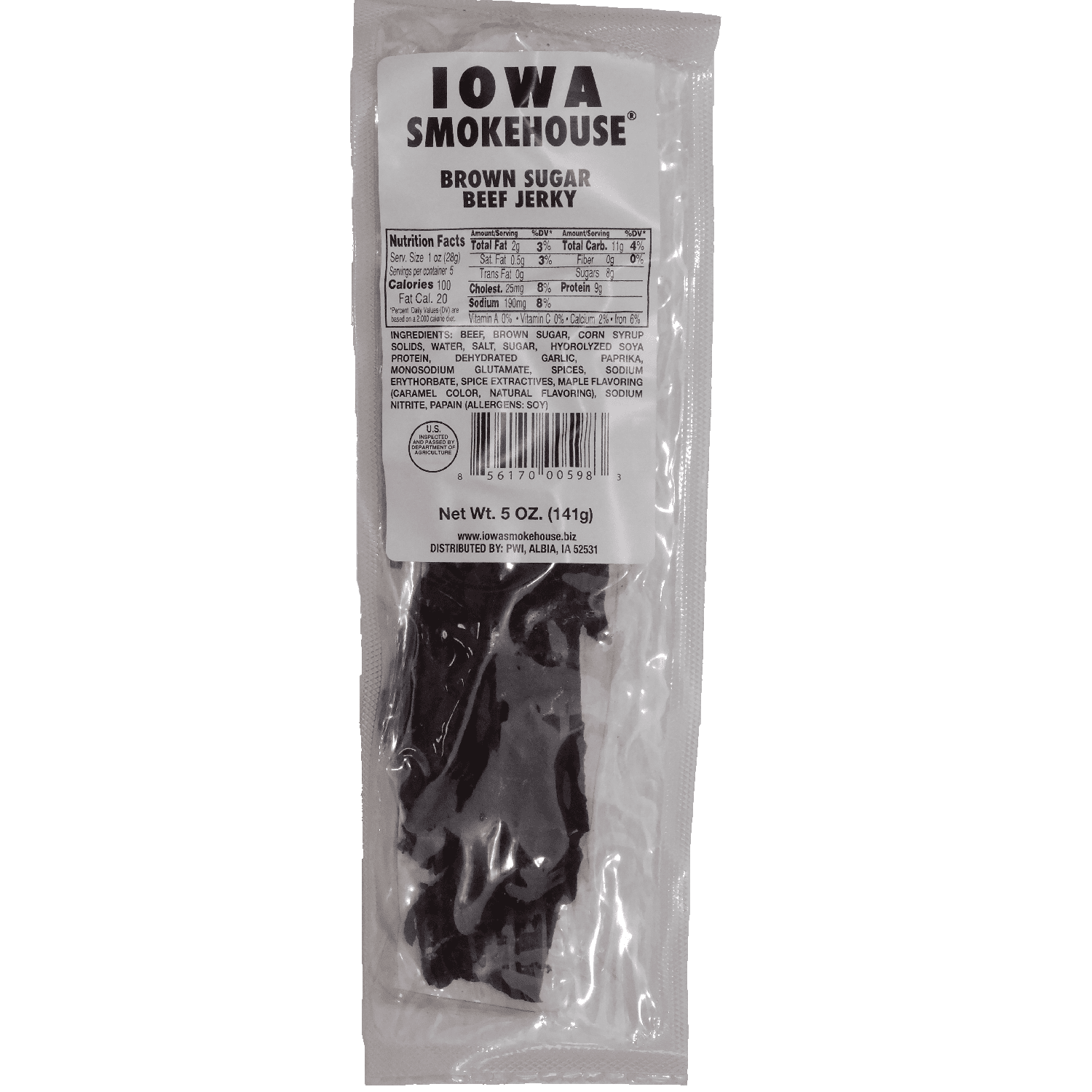 5 oz Beef Jerky Brown Sugar IOWA SMOKEHOUSE