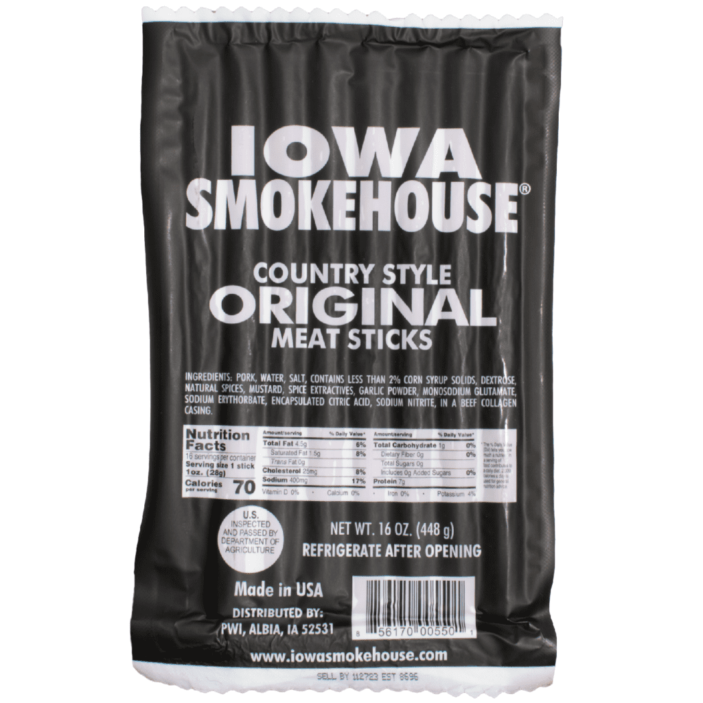 16 oz Country Style Meat Sticks Original IOWA SMOKEHOUSE
