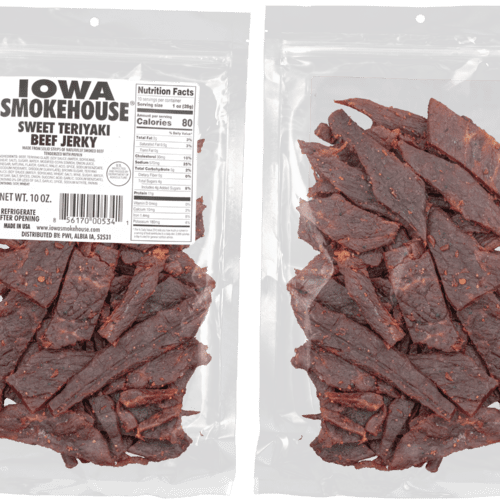 IS 10 oz Beef Jerky Sweet Teriyaki 1500x1500 Side by Side New
