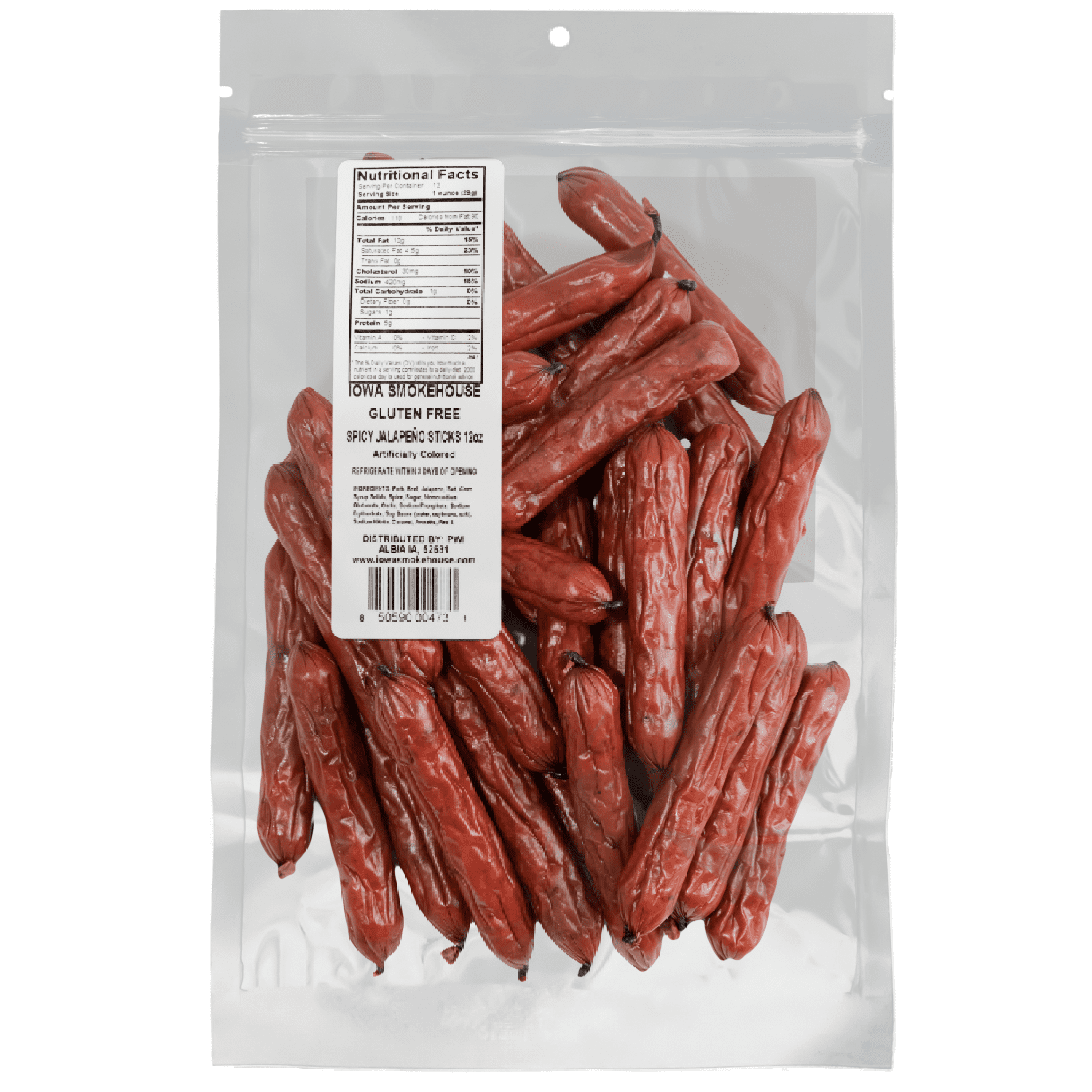 12 oz Snack Sticks Spicy Jalapeno IOWA SMOKEHOUSE
