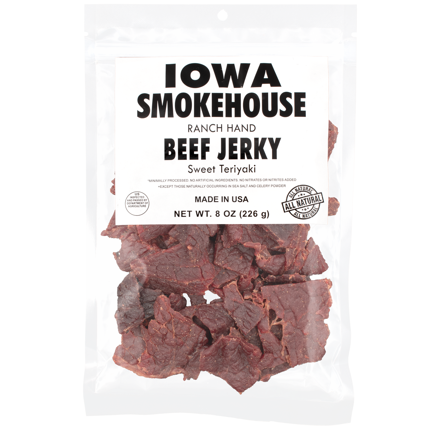 Ranch Hand 8 oz Beef Jerky Sweet Teriyaki