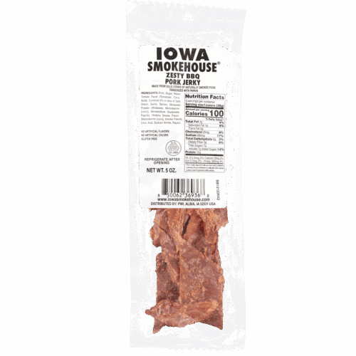 5 oz Pork Jerky Zesty BBQ